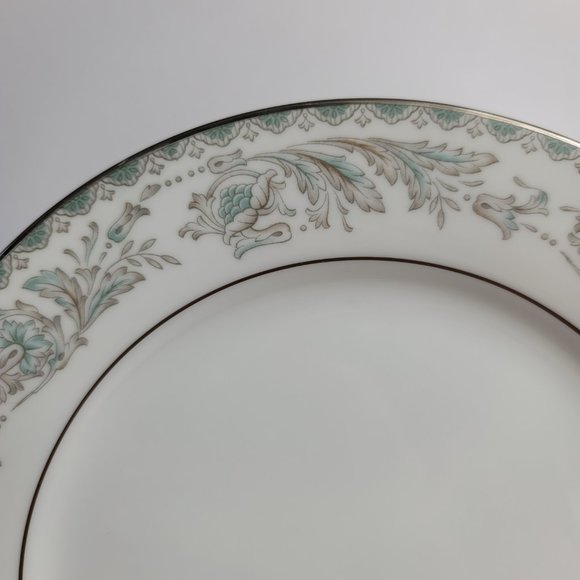 THREE Noritake Belmont Salad Plates Blue Gray Scrolls & Flowers #5609 - Picture 4 of 12